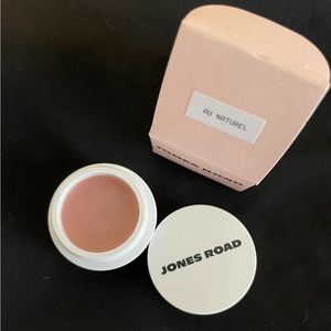 Travel size miracle balm Jones Road Beauty with zip bag au naturel